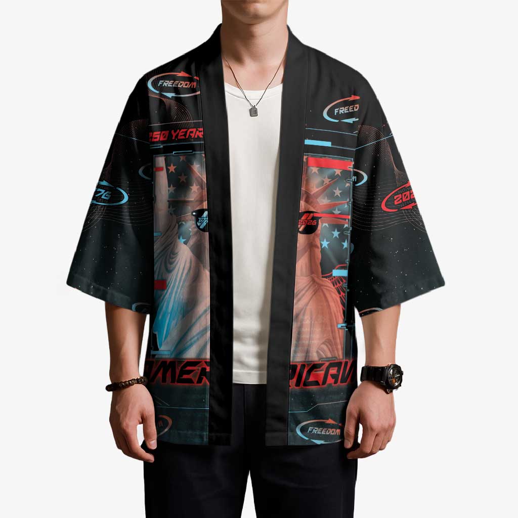 United States 250th Anniversary Kimono Statue Of Liberty Cyberpunk Style - Wonder Print Shop