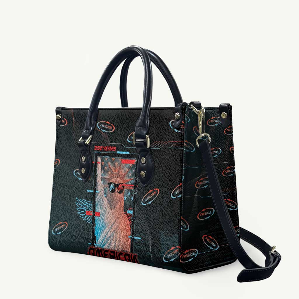 United States 250th Anniversary Leather Bag Statue Of Liberty Cyberpunk Style - Wonder Print Shop
