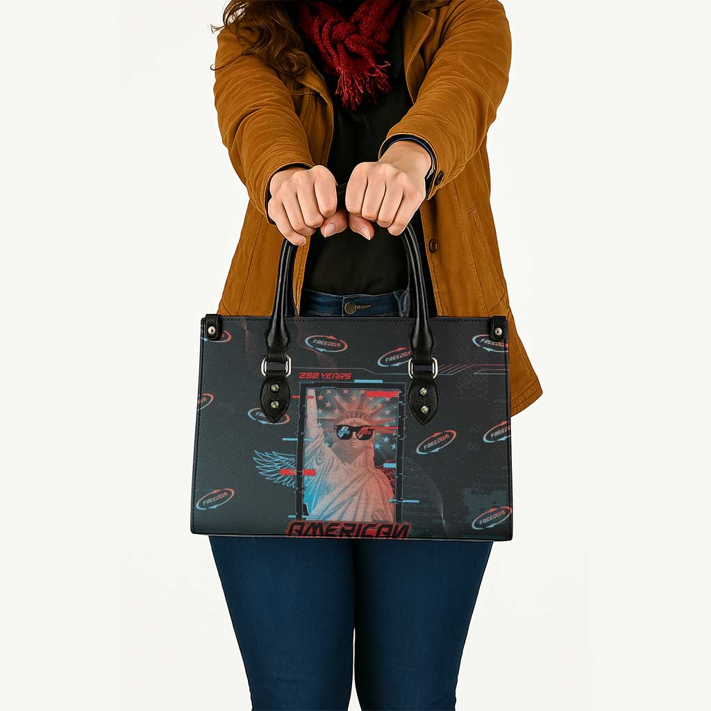 United States 250th Anniversary Leather Bag Statue Of Liberty Cyberpunk Style - Wonder Print Shop