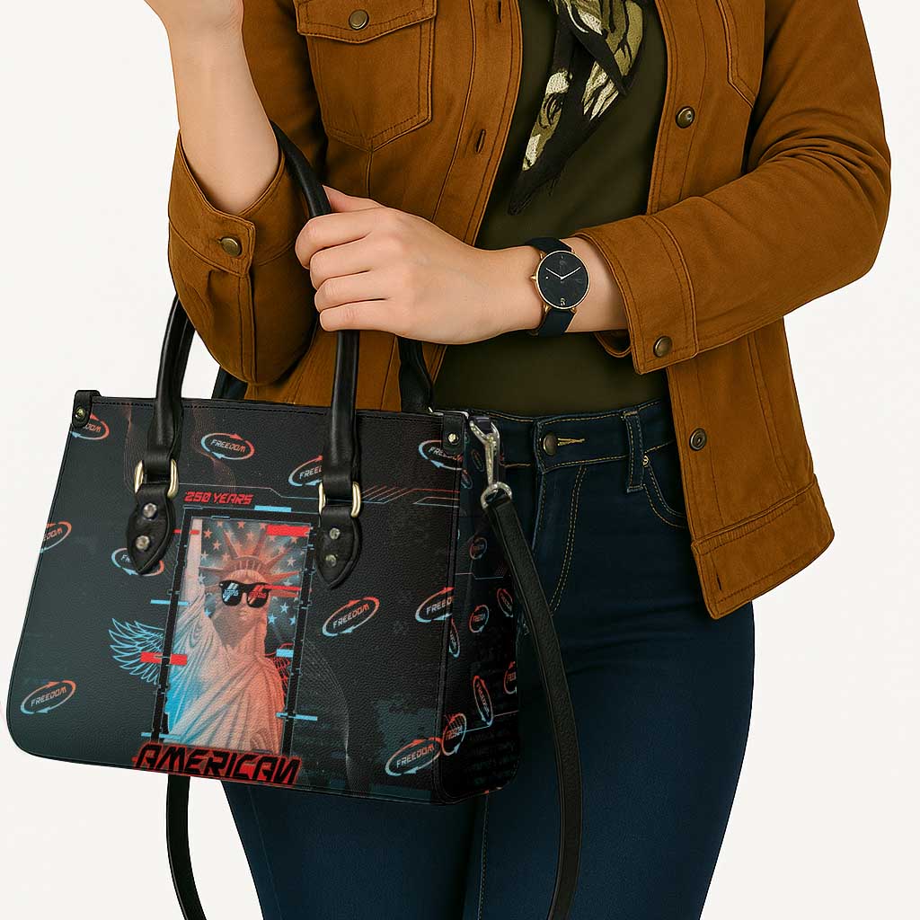 United States 250th Anniversary Leather Bag Statue Of Liberty Cyberpunk Style - Wonder Print Shop