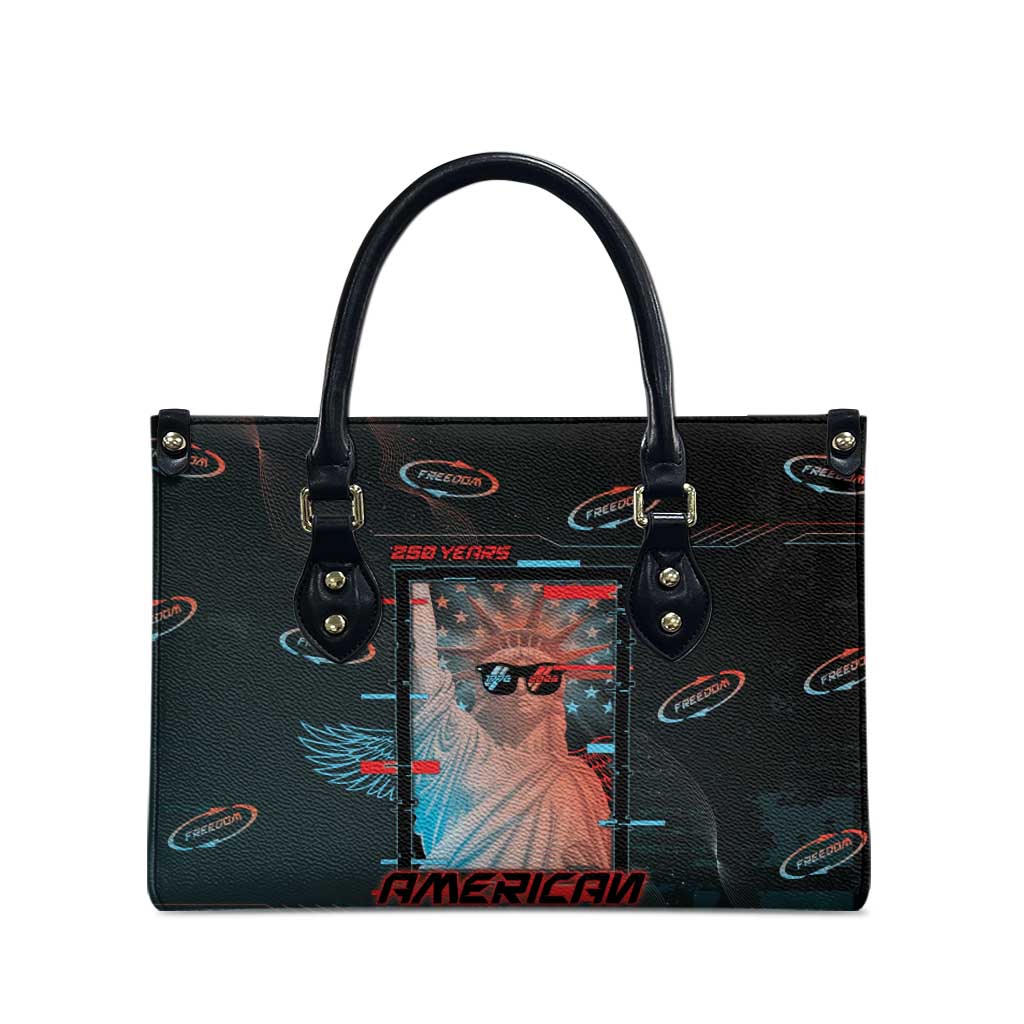 United States 250th Anniversary Leather Bag Statue Of Liberty Cyberpunk Style - Wonder Print Shop