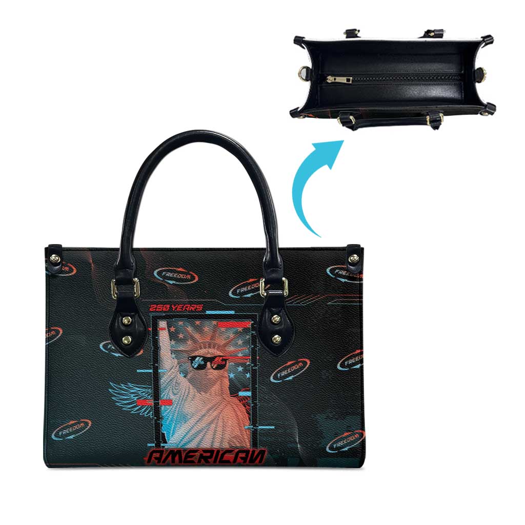 United States 250th Anniversary Leather Bag Statue Of Liberty Cyberpunk Style - Wonder Print Shop