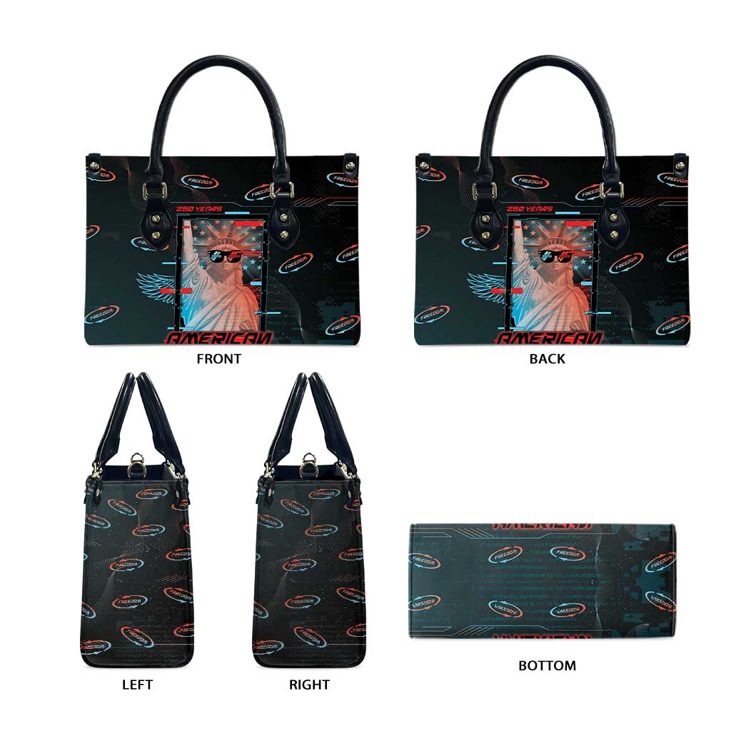 United States 250th Anniversary Leather Bag Statue Of Liberty Cyberpunk Style - Wonder Print Shop
