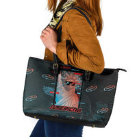 United States 250th Anniversary Leather Tote Bag Statue Of Liberty Cyberpunk Style - Wonder Print Shop