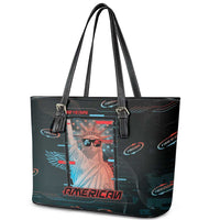 United States 250th Anniversary Leather Tote Bag Statue Of Liberty Cyberpunk Style - Wonder Print Shop