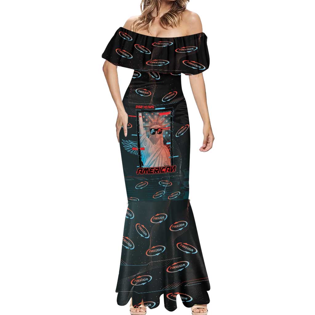 United States 250th Anniversary Mermaid Dress Statue Of Liberty Cyberpunk Style - Wonder Print Shop