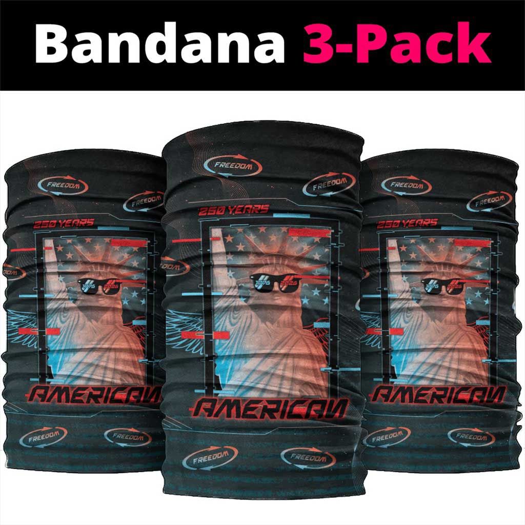 United States 250th Anniversary Neck Gaiter Statue Of Liberty Cyberpunk Style - Wonder Print Shop