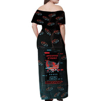 United States 250th Anniversary Off Shoulder Maxi Dress Statue Of Liberty Cyberpunk Style - Wonder Print Shop
