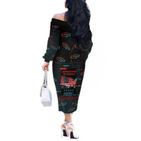United States 250th Anniversary Off The Shoulder Long Sleeve Dress Statue Of Liberty Cyberpunk Style - Wonder Print Shop