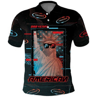 United States 250th Anniversary Polo Shirt Statue Of Liberty Cyberpunk Style - Wonder Print Shop