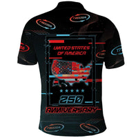 United States 250th Anniversary Polo Shirt Statue Of Liberty Cyberpunk Style - Wonder Print Shop