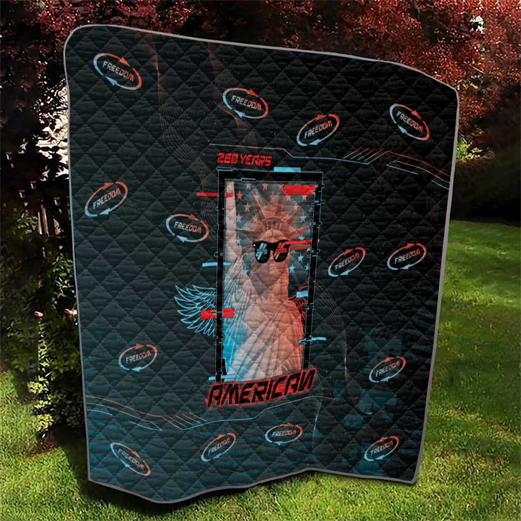 United States 250th Anniversary Quilt Statue Of Liberty Cyberpunk Style - Wonder Print Shop