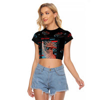 United States 250th Anniversary Raglan Cropped T Shirt Statue Of Liberty Cyberpunk Style - Wonder Print Shop