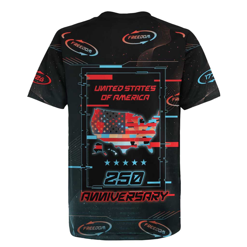 United States 250th Anniversary Rugby Jersey Statue Of Liberty Cyberpunk Style - Wonder Print Shop