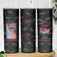 United States 250th Anniversary Skinny Tumbler Statue Of Liberty Cyberpunk Style - Wonder Print Shop