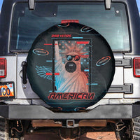 United States 250th Anniversary Spare Tire Cover Statue Of Liberty Cyberpunk Style - Wonder Print Shop