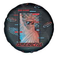 United States 250th Anniversary Spare Tire Cover Statue Of Liberty Cyberpunk Style - Wonder Print Shop