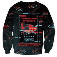 United States 250th Anniversary Sweatshirt Statue Of Liberty Cyberpunk Style - Wonder Print Shop