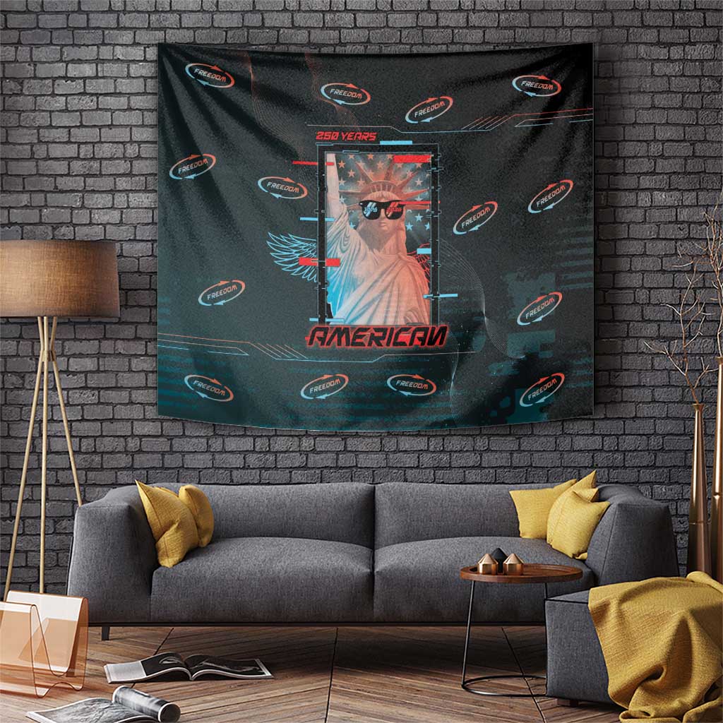 United States 250th Anniversary Tapestry Statue Of Liberty Cyberpunk Style - Wonder Print Shop