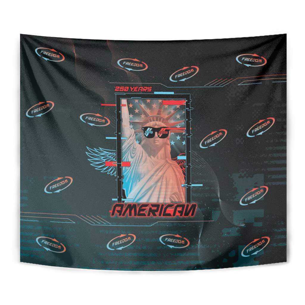 United States 250th Anniversary Tapestry Statue Of Liberty Cyberpunk Style - Wonder Print Shop
