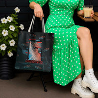 United States 250th Anniversary Tote Bag Statue Of Liberty Cyberpunk Style - Wonder Print Shop