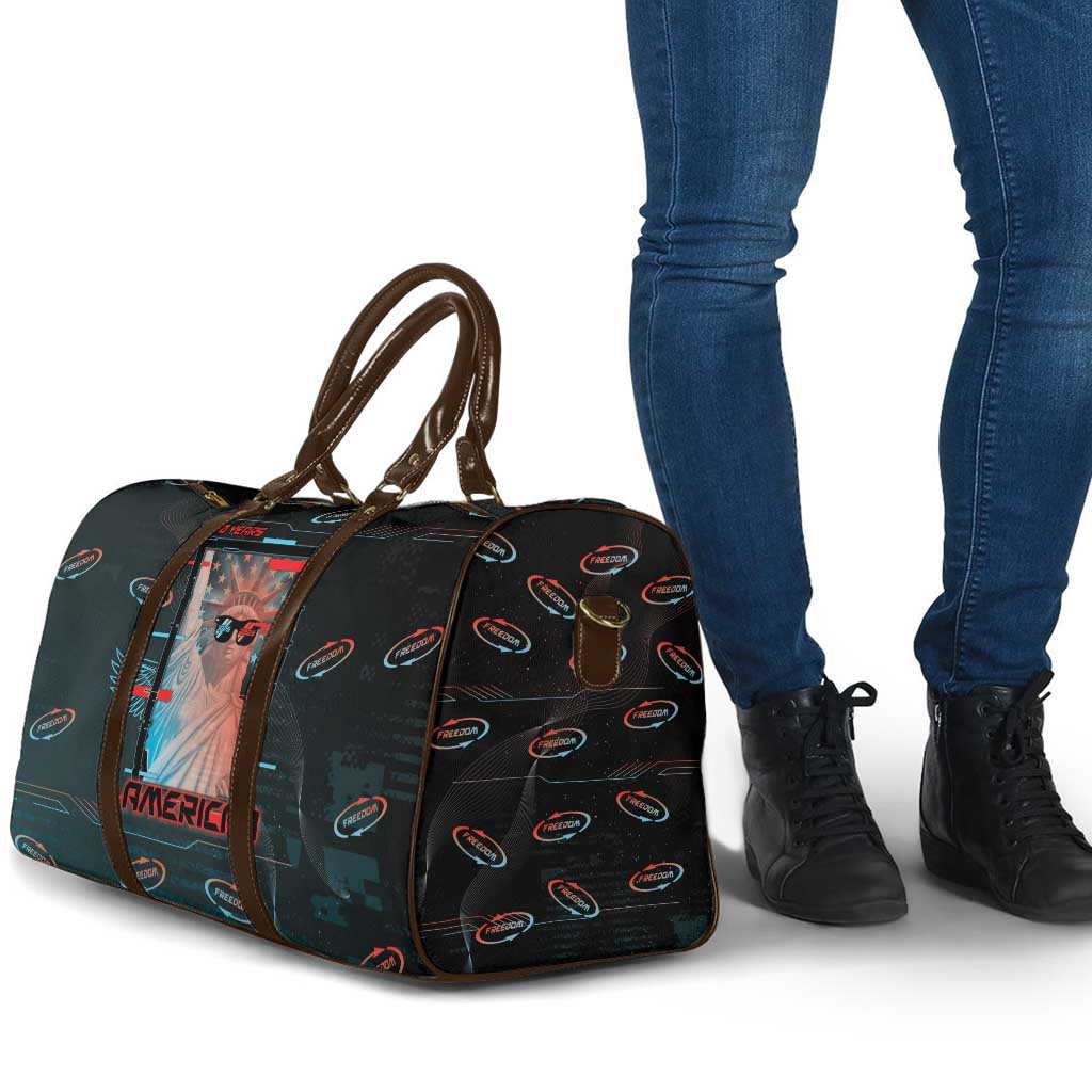 United States 250th Anniversary Travel Bag Statue Of Liberty Cyberpunk Style - Wonder Print Shop