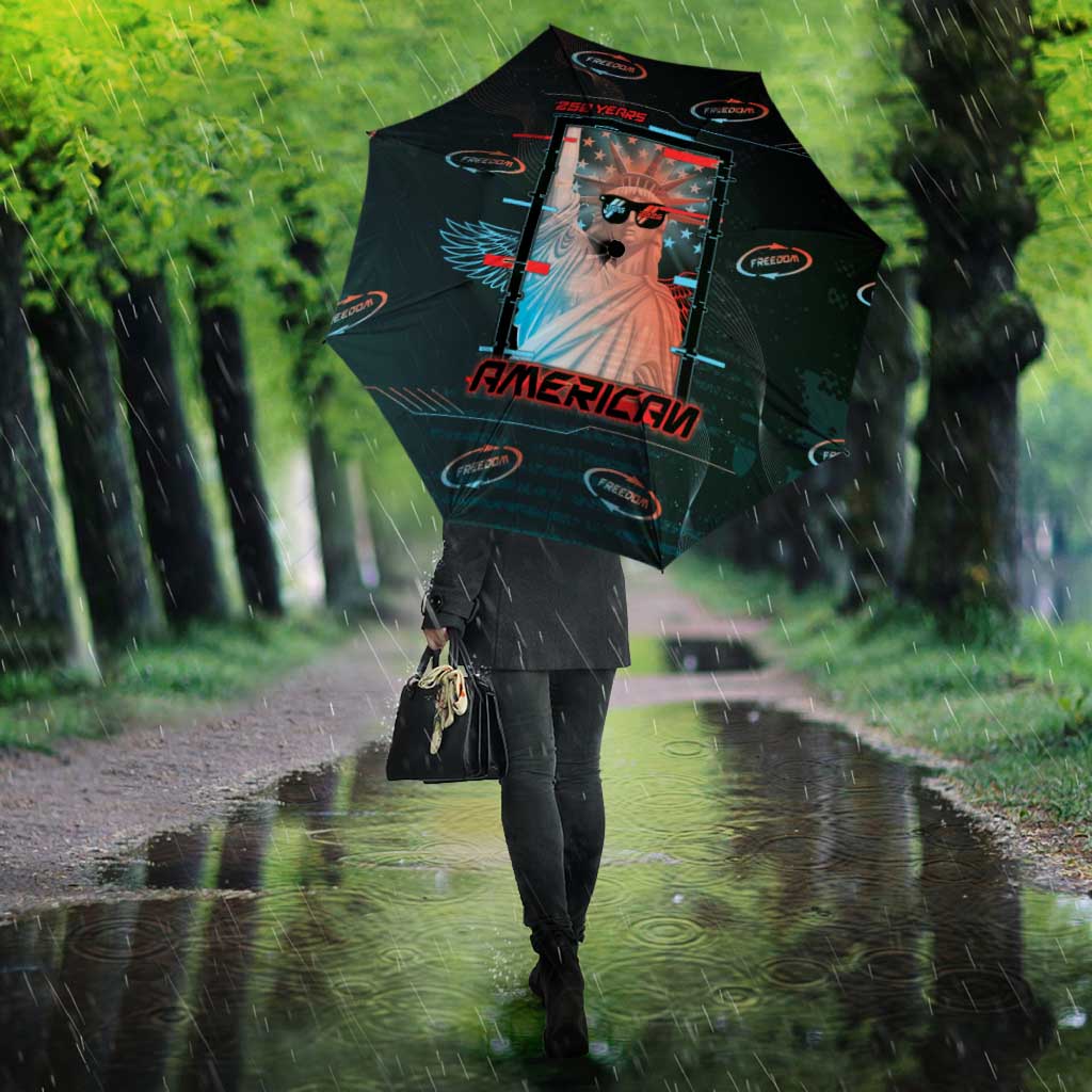 United States 250th Anniversary Umbrella Statue Of Liberty Cyberpunk Style - Wonder Print Shop