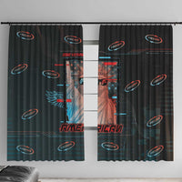 United States 250th Anniversary Window Curtain Statue Of Liberty Cyberpunk Style - Wonder Print Shop