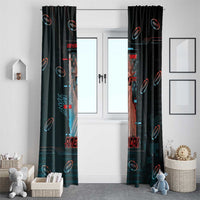 United States 250th Anniversary Window Curtain Statue Of Liberty Cyberpunk Style - Wonder Print Shop