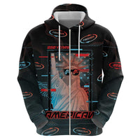 United States 250th Anniversary Zip Hoodie Statue Of Liberty Cyberpunk Style - Wonder Print Shop