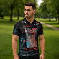 United States 250th Anniversary Zipper Polo Shirt Statue Of Liberty Cyberpunk Style - Wonder Print Shop