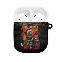 Indian Motorcycle AirPods Case Live To Ride Skull Biker Native American - Wonder Print Shop