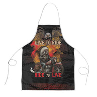 Indian Motorcycle Apron Live To Ride Skull Biker Native American - Wonder Print Shop