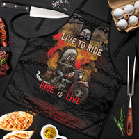 Indian Motorcycle Apron Live To Ride Skull Biker Native American - Wonder Print Shop