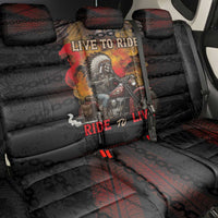 Indian Motorcycle Back Car Seat Cover Live To Ride Skull Biker Native American - Wonder Print Shop