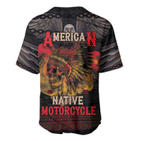 Indian Motorcycle Baseball Jersey Live To Ride Skull Biker Native American - Wonder Print Shop