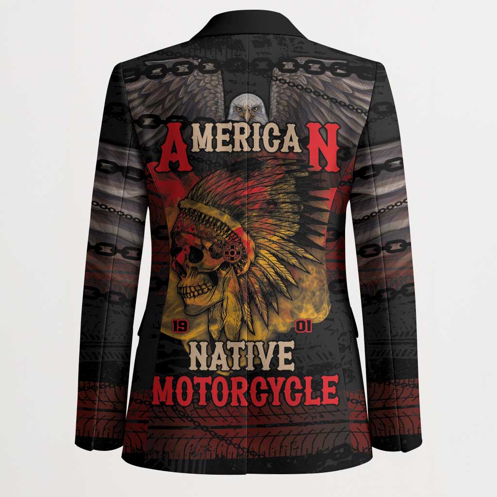 Indian Motorcycle Blazer Live To Ride Skull Biker Native American - Wonder Print Shop