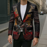 Indian Motorcycle Blazer Live To Ride Skull Biker Native American - Wonder Print Shop