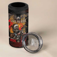 Indian Motorcycle 4 in 1 Can Cooler Tumbler Live To Ride Skull Biker Native American - Wonder Print Shop