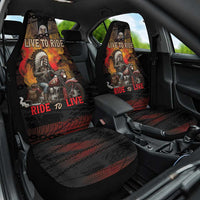 Indian Motorcycle Car Seat Cover Live To Ride Skull Biker Native American - Wonder Print Shop