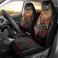 Indian Motorcycle Car Seat Cover Live To Ride Skull Biker Native American - Wonder Print Shop