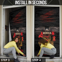 Indian Motorcycle Door Cover Live To Ride Skull Biker Native American - Wonder Print Shop