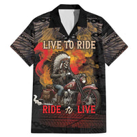 Indian Motorcycle Family Matching Mermaid Dress and Hawaiian Shirt Live To Ride Skull Biker Native American - Wonder Print Shop