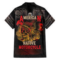 Indian Motorcycle Family Matching Short Sleeve Bodycon Dress and Hawaiian Shirt Live To Ride Skull Biker Native American - Wonder Print Shop