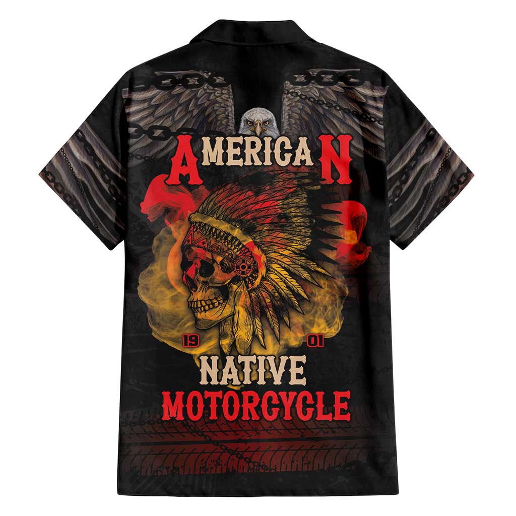 Indian Motorcycle Family Matching Tank Maxi Dress and Hawaiian Shirt Live To Ride Skull Biker Native American - Wonder Print Shop