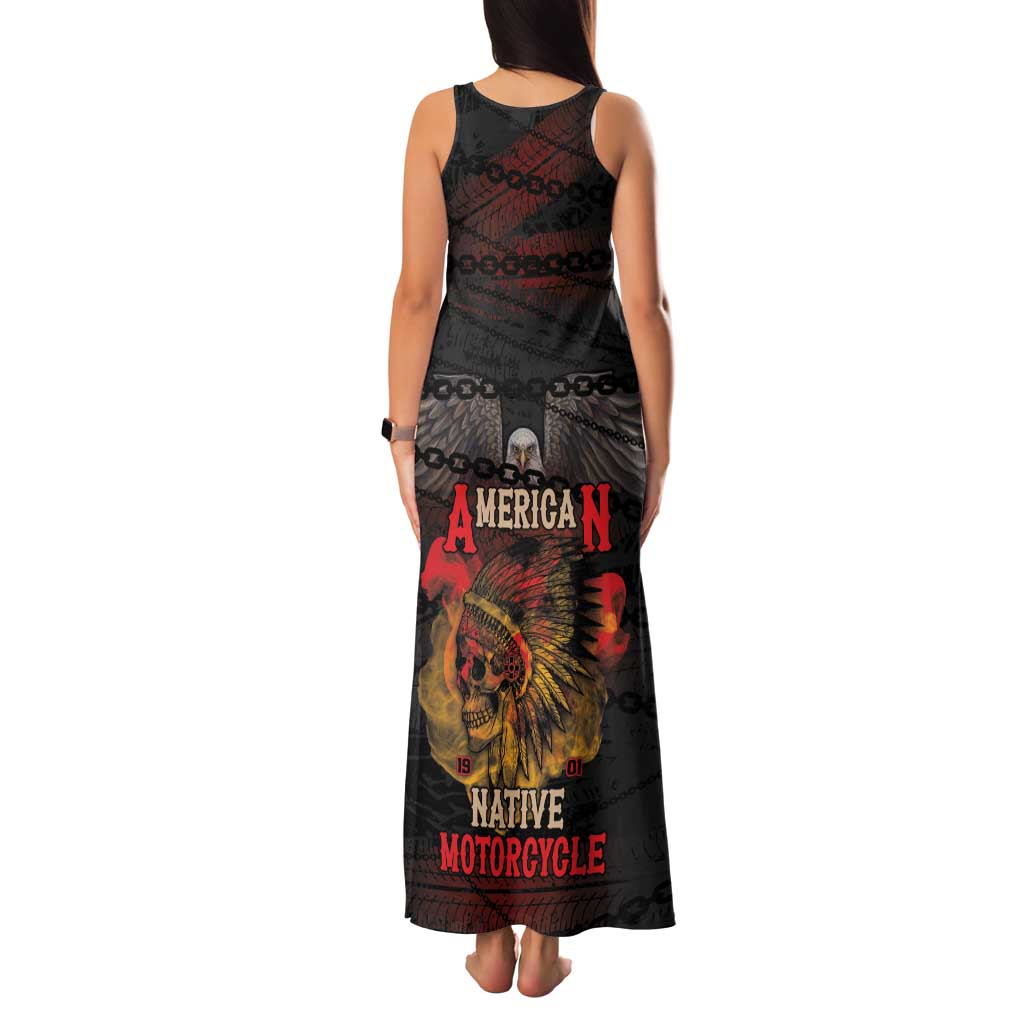 Indian Motorcycle Family Matching Tank Maxi Dress and Hawaiian Shirt Live To Ride Skull Biker Native American - Wonder Print Shop