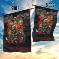 Indian Motorcycle Garden Flag Live To Ride Skull Biker Native American - Wonder Print Shop