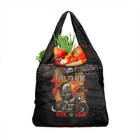 Indian Motorcycle Grocery Bag Live To Ride Skull Biker Native American - Wonder Print Shop