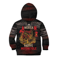 Indian Motorcycle Kid Hoodie Live To Ride Skull Biker Native American - Wonder Print Shop