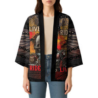 Indian Motorcycle Kimono Live To Ride Skull Biker Native American - Wonder Print Shop